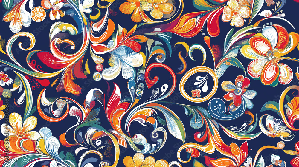 Seamless Floral Flower Pattern on light pastel and dark background, For digital Textile print on fabric, women dress and scarf design. Seamless Floral Flower Pattern on light pastel and dark background, For digital Textile print on fabric, women dress and scarf design.
