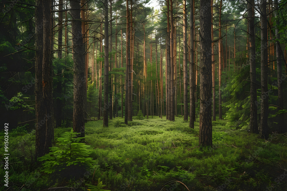 Fototapeta premium Lush Forest Background Image
