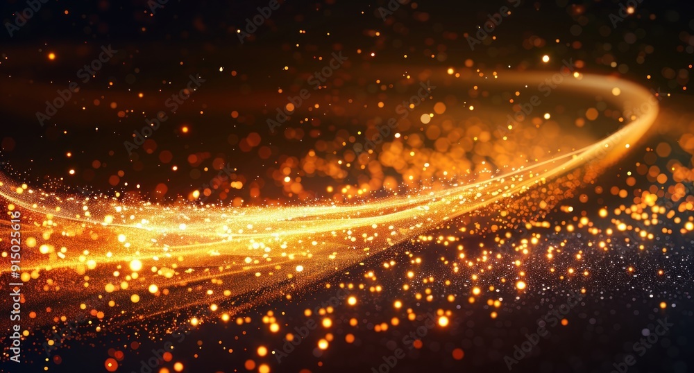 Golden Sparkles on a Black Background Golden Sparkles on a Black Background
