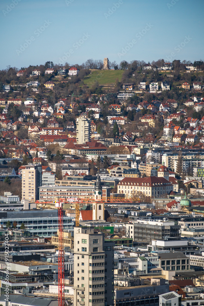 City views of Stuttgart from a high Overlook, Stuttgart, Germany City views of Stuttgart from a high Overlook, Stuttgart, Germany