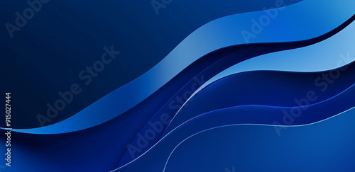 Abstract wave blue backgrounds with white stripe of foam modern design.