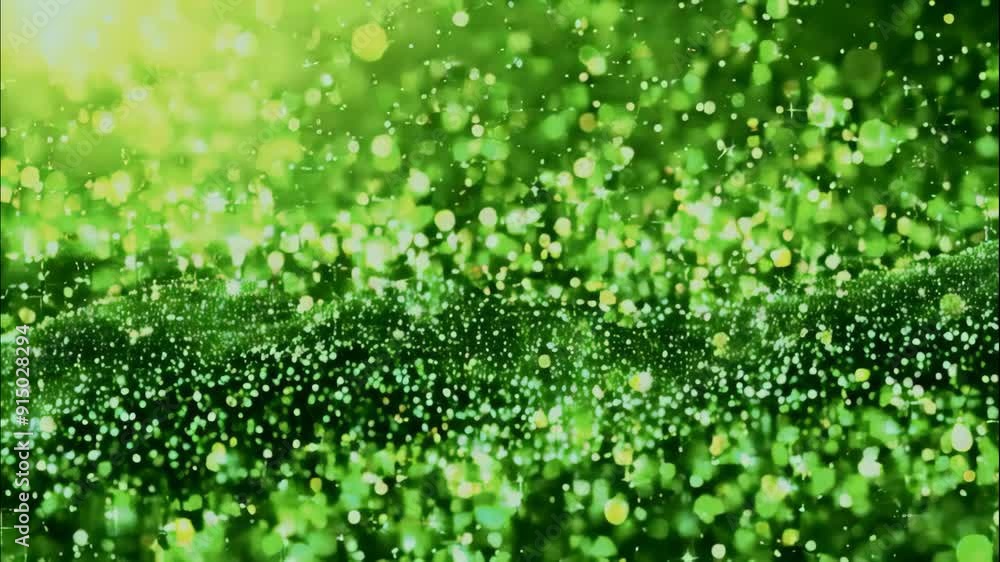 Abstract green bokeh background with sparkling lights. Abstract green bokeh background with sparkling lights.