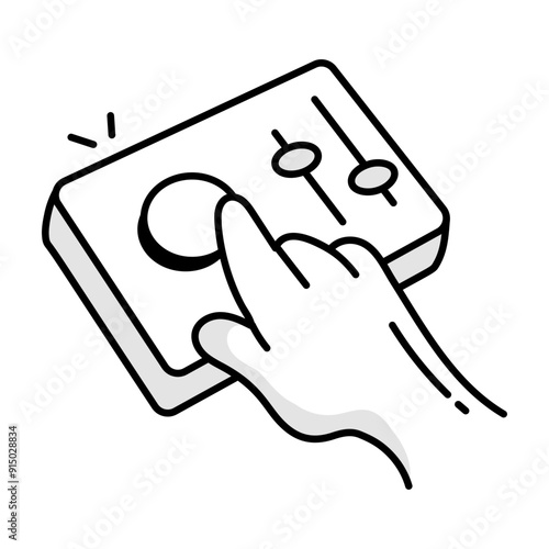 Sketchy style icon of volume controller 

