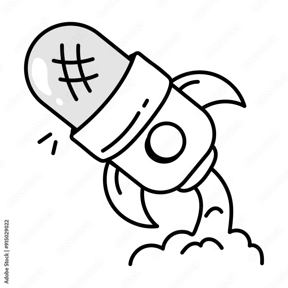 Sketchy style icon of podcast launch
Sketchy style icon of podcast launch