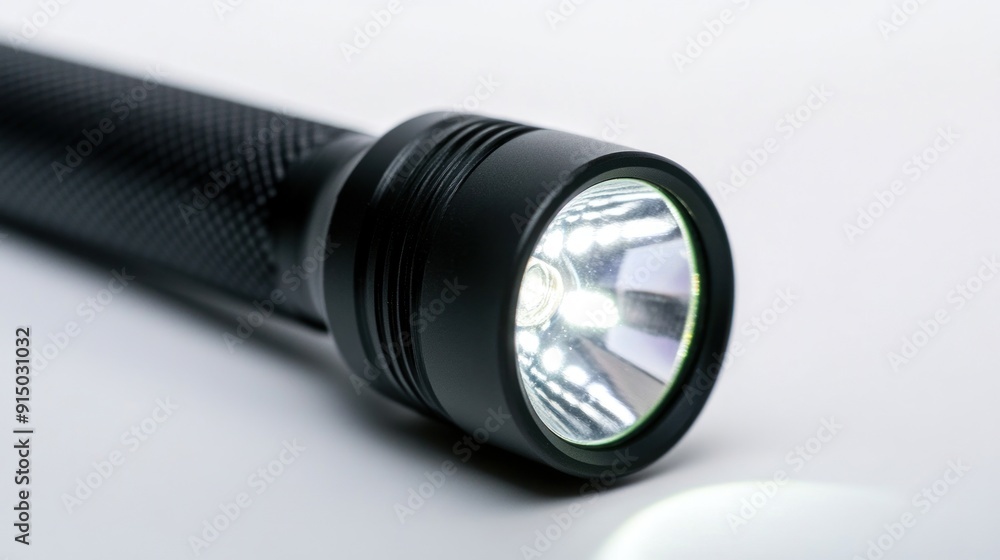 Black Flashlight with Bright Beam Black Flashlight with Bright Beam