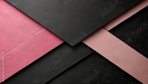 Abstract geometric background with pink and black textured surfaces