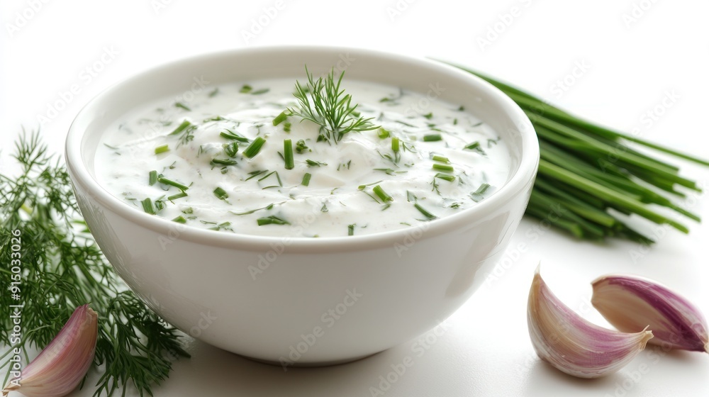 Creamy Herb Sauce with Garlic and Chives Creamy Herb Sauce with Garlic and Chives