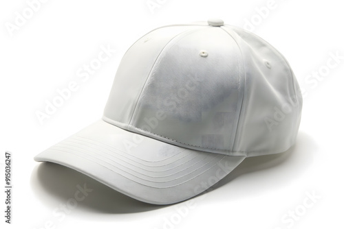 A plain, white hat positioned centrally on a white background. The clean design is ideal for adding custom logos or designs.