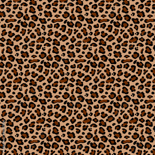 Colored background from leopard spots.Vector seamless pattern of colored leopard spots.