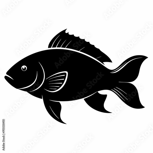 Tilapia Black silhouette