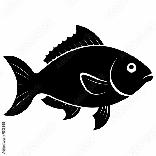 Tilapia Black silhouette