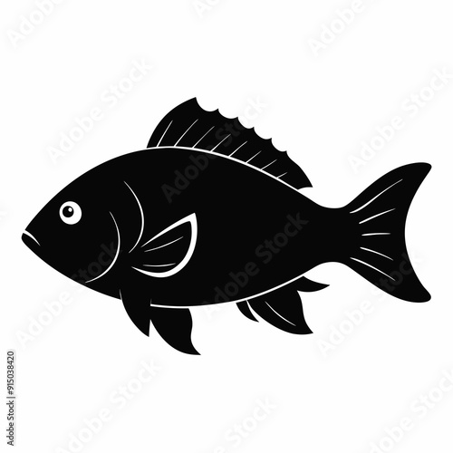 Tilapia Black silhouette