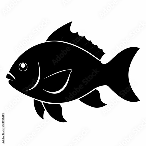 Tilapia Black silhouette