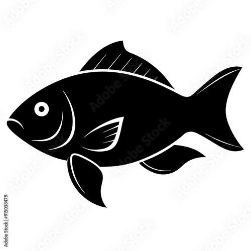 Tilapia Black silhouette