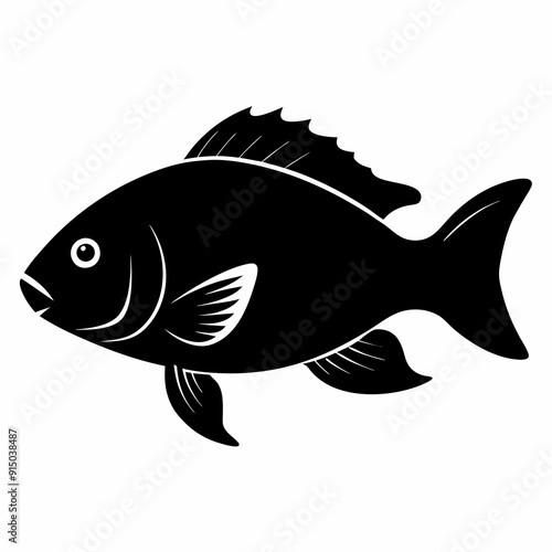 Tilapia Black silhouette