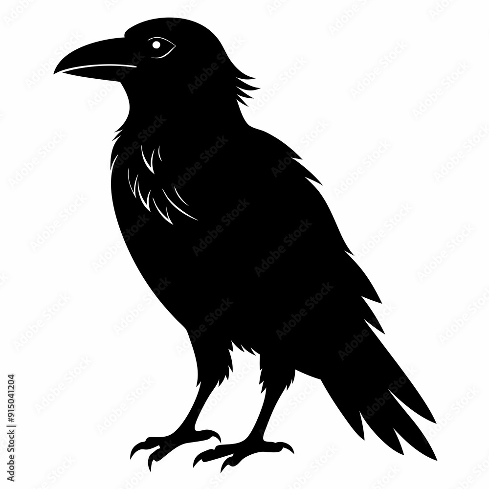 Obraz premium Raven Black silhouette