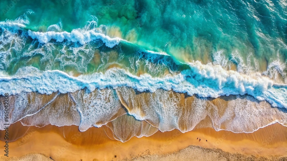 Waves on the beach as background. Beautiful natural background top shot in summer Waves on the beach as background. Beautiful natural background top shot in summer