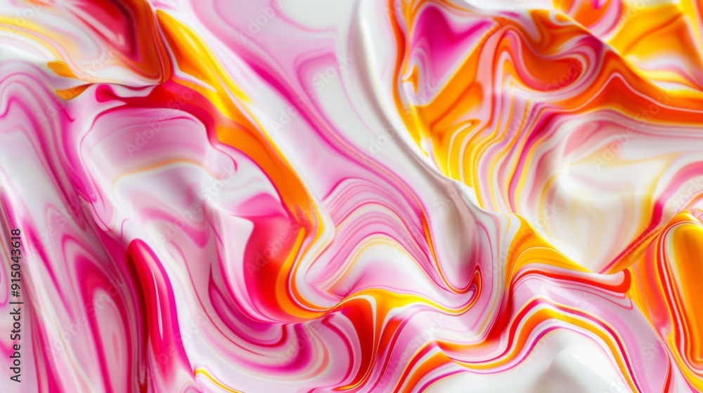Beautiful swirls of pink, yellow, and orange create a mesmerizing abstract pattern, invoking feelings of motion and fluidity. Beautiful swirls of pink, yellow, and orange create a mesmerizing abstract pattern, invoking feelings of motion and fluidity.
