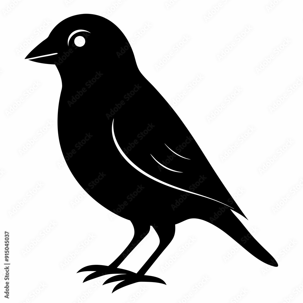 Obraz premium Finchesa Black silhouette