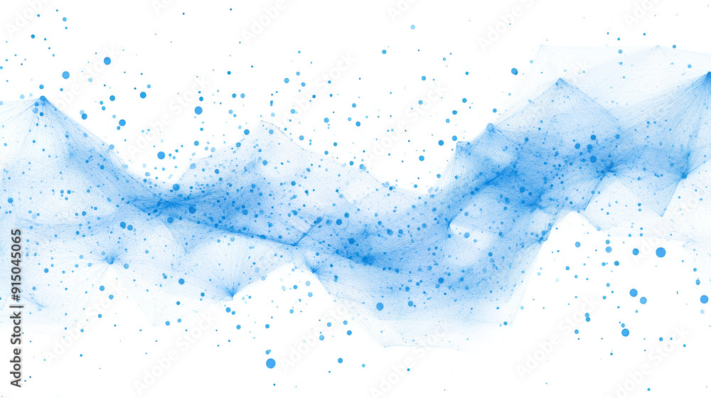Digital abstract blue dots and lines isolated on a white background Digital abstract blue dots and lines isolated on a white background