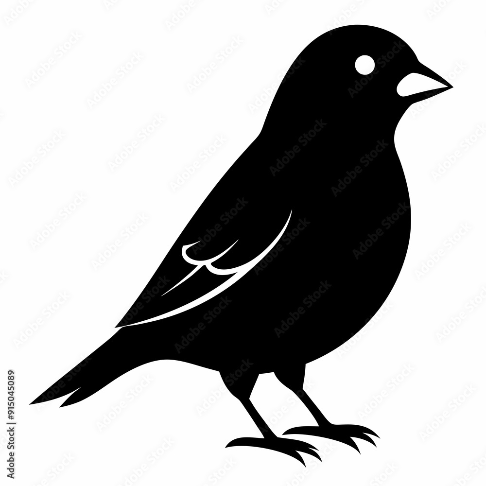 Obraz premium Finchesa Black silhouette