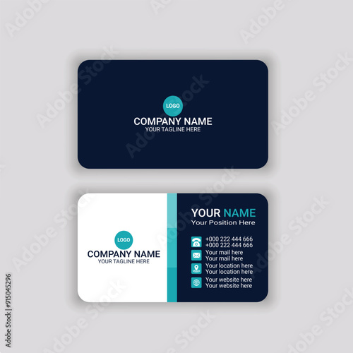 professional business card or visiting card template design