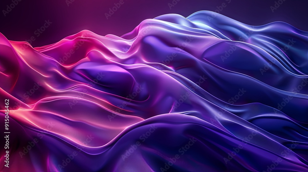 Ultraviolet spectrum glowing abstract wave shapes, Ultraviolet spectrum glowing abstract wave shapes,