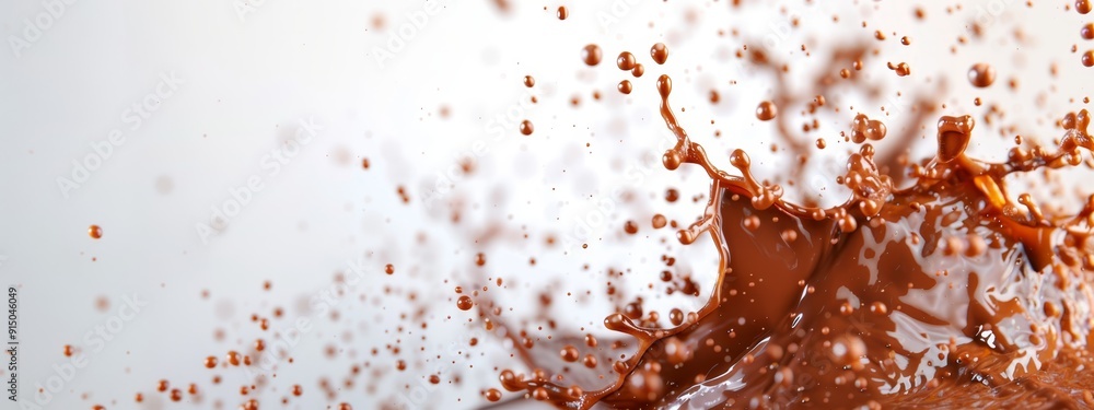 An orange liquid splashes out of a white cup onto a pristine white surface A clean white wall serves as the backdrop An orange liquid splashes out of a white cup onto a pristine white surface A clean white wall serves as the backdrop