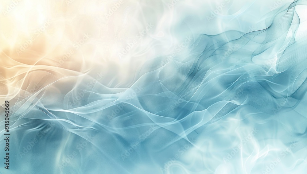Obraz premium Abstract Blue and White Swirling Waves