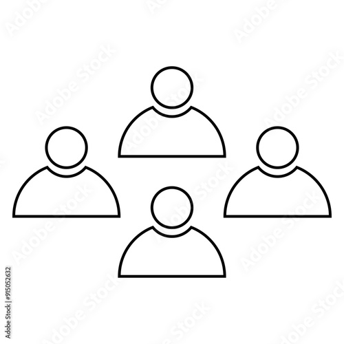 Team Icon, Simple Icon Vector Design, best used for presentation, application, web and banner
