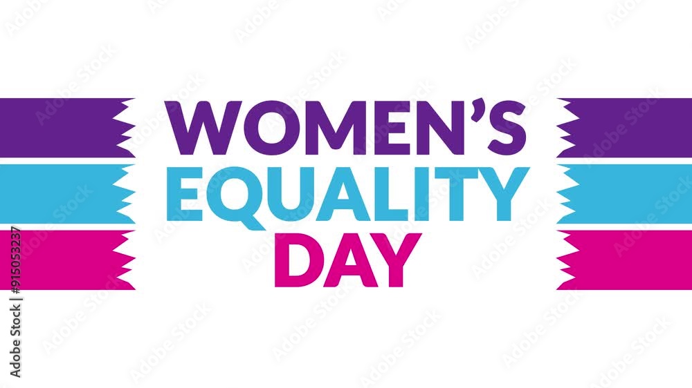 Women's Equality Day In and Out text from split line animation on a White background. Which is observed every year in 26 August to celebrate, enjoy and wish Womens Equality Day. Women's Equality Day In and Out text from split line animation on a White background. Which is observed every year in 26 August to celebrate, enjoy and wish Womens Equality Day.