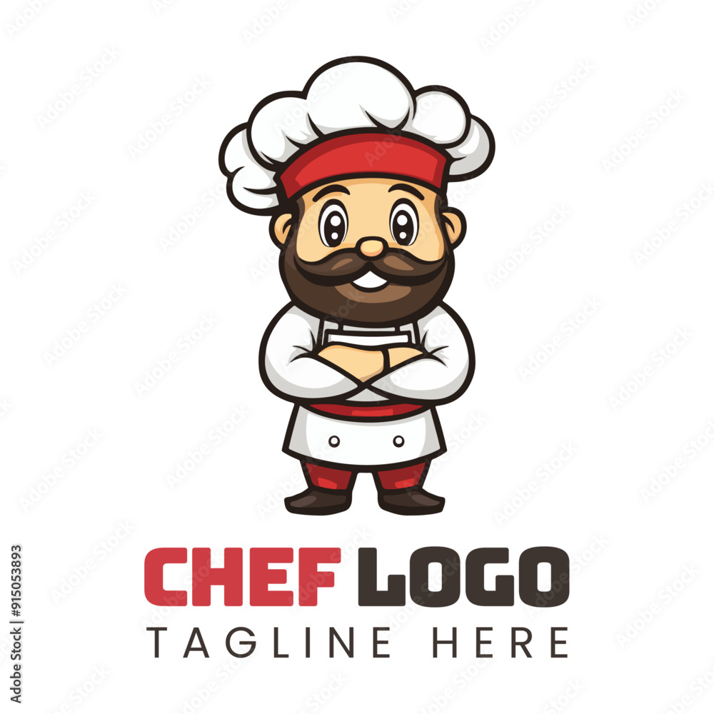 Obraz premium chef logo mascot vector illustrations