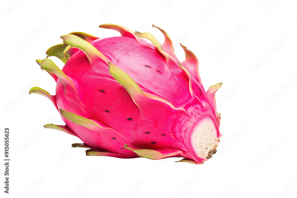 Vibrant Dragon Fruit Displayed on a Clean White Surface in Bright Daylight on Transparent PNG Background.. Vibrant Dragon Fruit Displayed on a Clean White Surface in Bright Daylight on Transparent PNG Background..