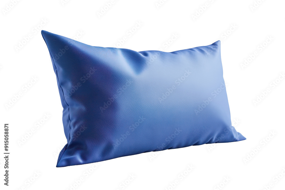 Luxurious blue silk pillow on a transparent background. showcasing elegance and comfort in high-quality bedding for a stylish, serene bedroom decor. Luxurious blue silk pillow on a transparent background. showcasing elegance and comfort in high-quality bedding for a stylish, serene bedroom decor.