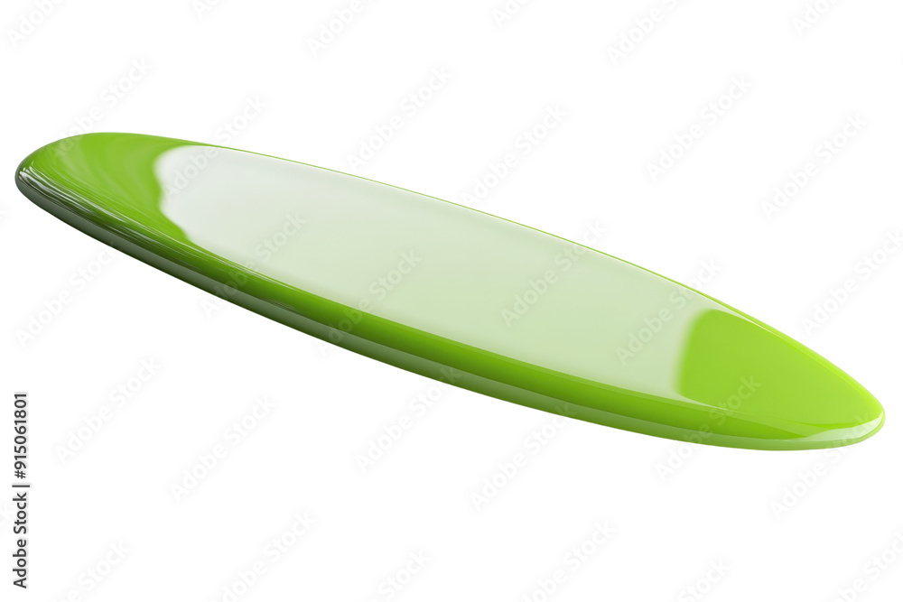 Green and white surfboard isolated on transparent background. ideal for surfing-related projects, beach themes, or sport activities. Green and white surfboard isolated on transparent background. ideal for surfing-related projects, beach themes, or sport activities.
