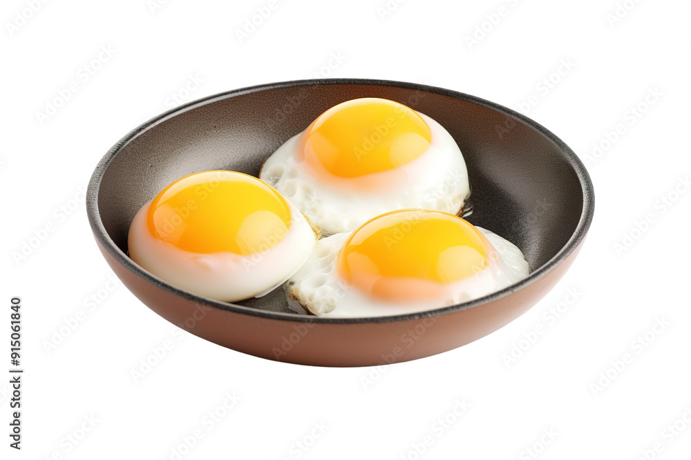 Delightful Sunny-Side Up Eggs Served in a Charming Brown Ceramic Bowl on a Bright Morning on Transparent PNG Background.. Delightful Sunny-Side Up Eggs Served in a Charming Brown Ceramic Bowl on a Bright Morning on Transparent PNG Background..