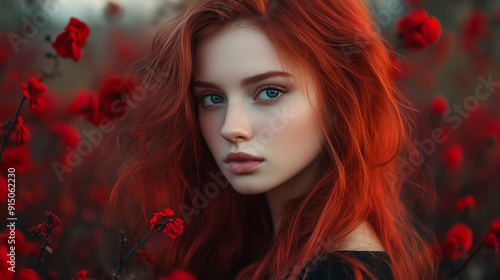 portrait of a woman with red hair