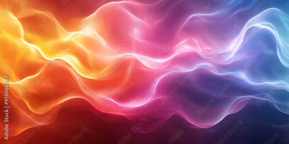 Abstract gradient waves of vibrant colors blending in fluid motion, dynamic light effects with a soft glow Abstract gradient waves of vibrant colors blending in fluid motion, dynamic light effects with a soft glow