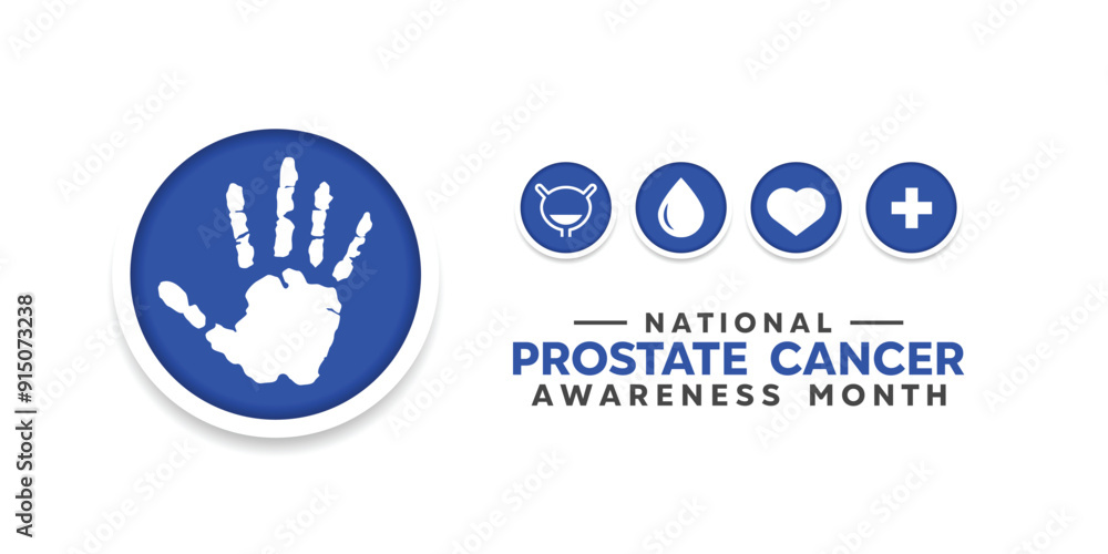 National Prostate Cancer Awareness Month. Hand, prostate, urine, heart and plus icon. Great for cards, banners, posters, social media and more. White background.
National Prostate Cancer Awareness Month. Hand, prostate, urine, heart and plus icon. Great for cards, banners, posters, social media and more. White background.