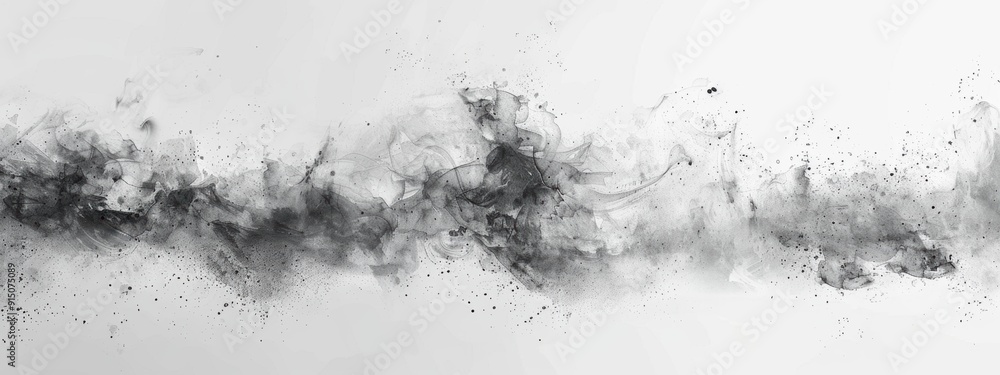 Fototapeta premium Clean white background with subtle watercolor splash effects in light grey.