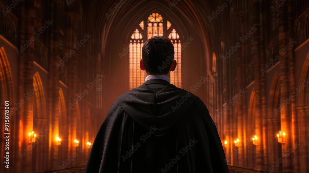 Professor giving a lecture in a grand, gothic-style university hall, Gothic, Dark and moody, Illustration, Intricate architecture and candlelit ambiance Professor giving a lecture in a grand, gothic-style university hall, Gothic, Dark and moody, Illustration, Intricate architecture and candlelit ambiance