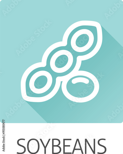 A soybean soy bean food allergen icon concept. Possibly an icon for the allergen or allergy.