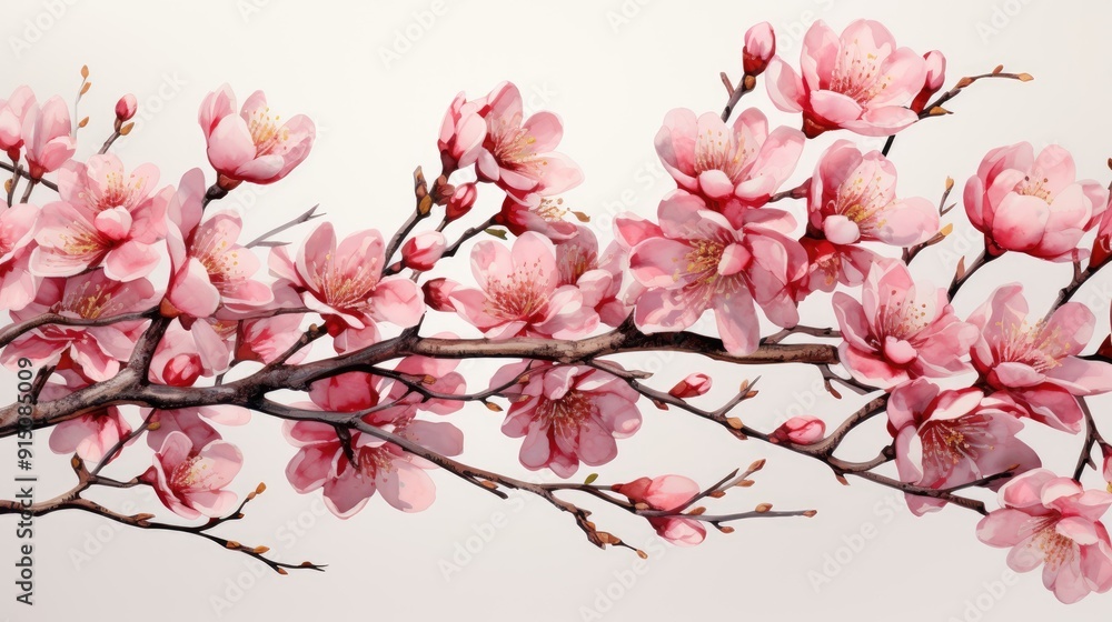 a watercolor painting of pink flowers by person. a watercolor painting of pink flowers by person.