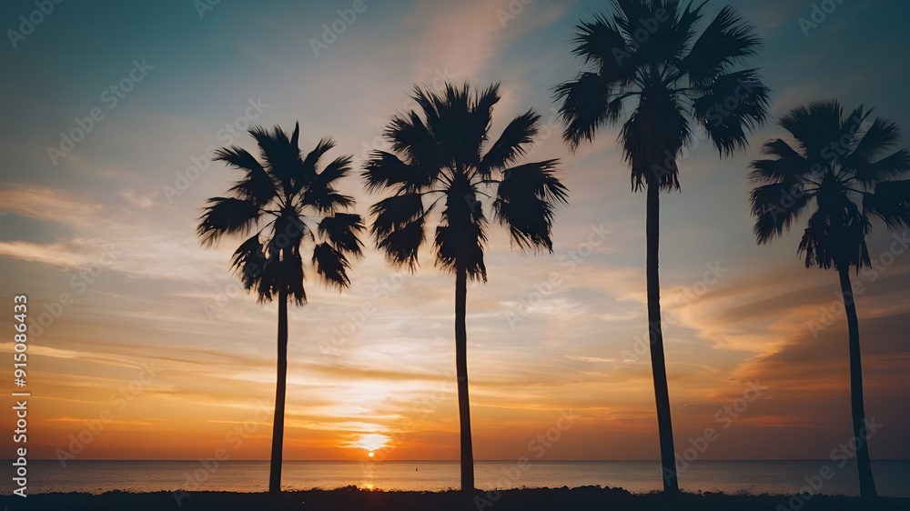 Fototapeta premium sunset on the beach