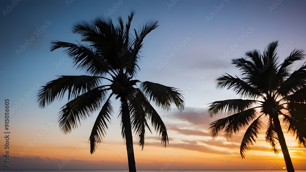 palm trees at sunset palm trees at sunset