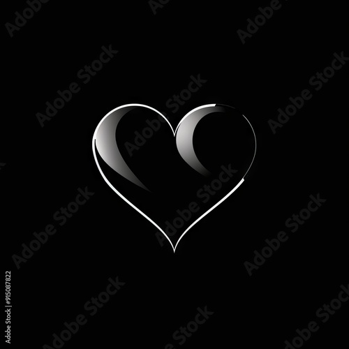 Heart Icon, Love Symbol Valentine Silhouette Wedding Pictogram Simple Heart