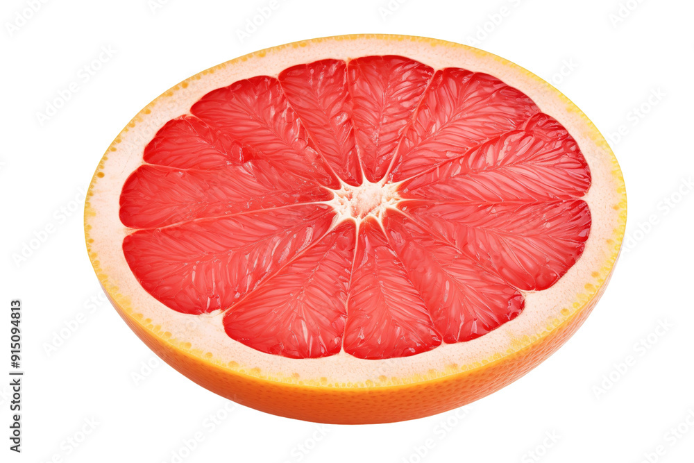 Vibrant Pink Grapefruit Halved Displaying Juicy Segments on Bright White Background on Transparent PNG Background. Vibrant Pink Grapefruit Halved Displaying Juicy Segments on Bright White Background on Transparent PNG Background.