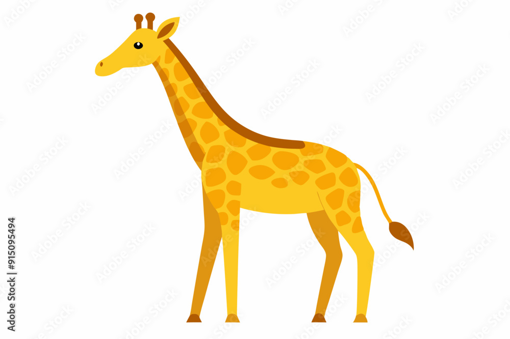 Obraz premium A cute Giraffe vector illustration