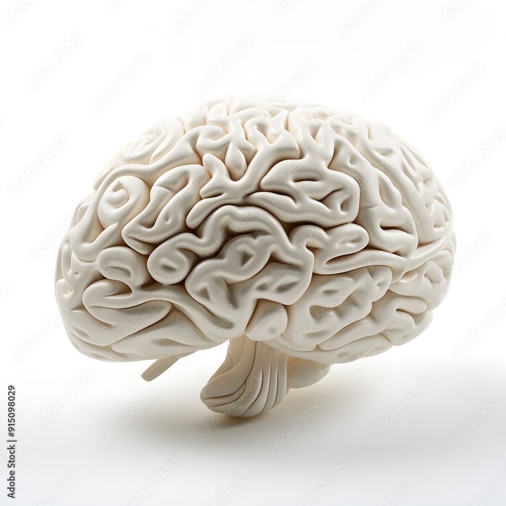 A white brain sculpture with the word brain on it
A white brain sculpture with the word brain on it
