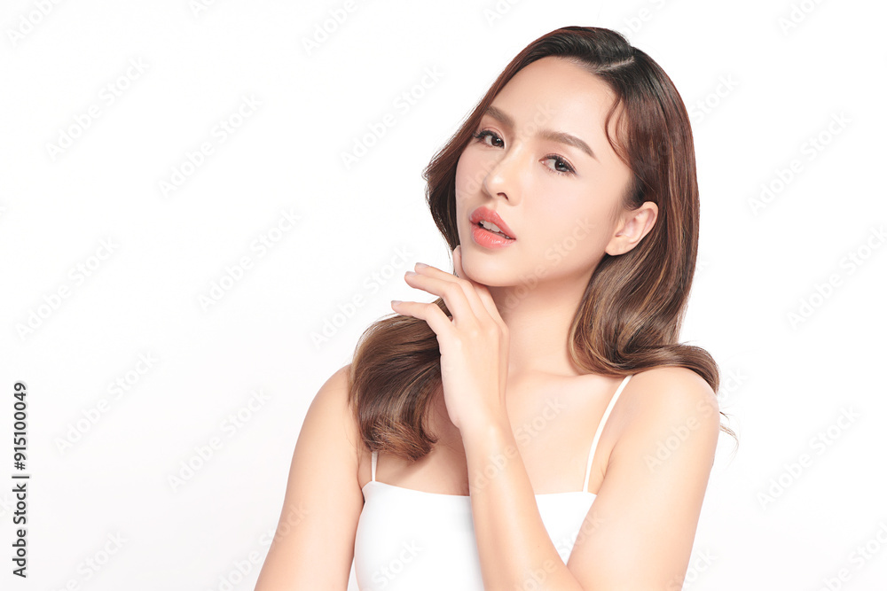 Beautiful young asian woman with clean fresh skin on white background, Face care, Facial treatment, Cosmetology, beauty and spa, Asian women portrait. Beautiful young asian woman with clean fresh skin on white background, Face care, Facial treatment, Cosmetology, beauty and spa, Asian women portrait.